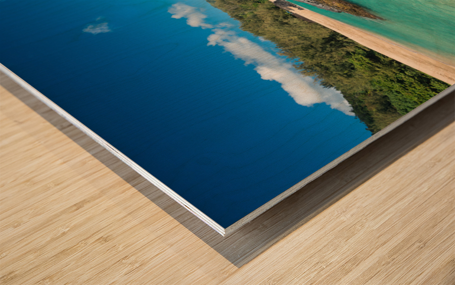 Lumahai Beach Kauai  with rocks Wood print