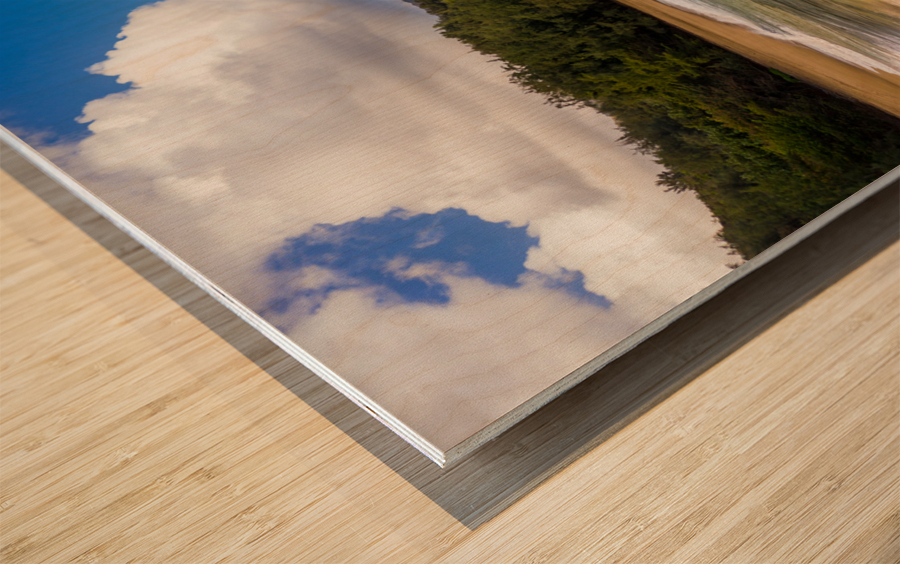 Aerial drone shot of Lumahai Beach on the north shore of Kauai i Impression sur bois