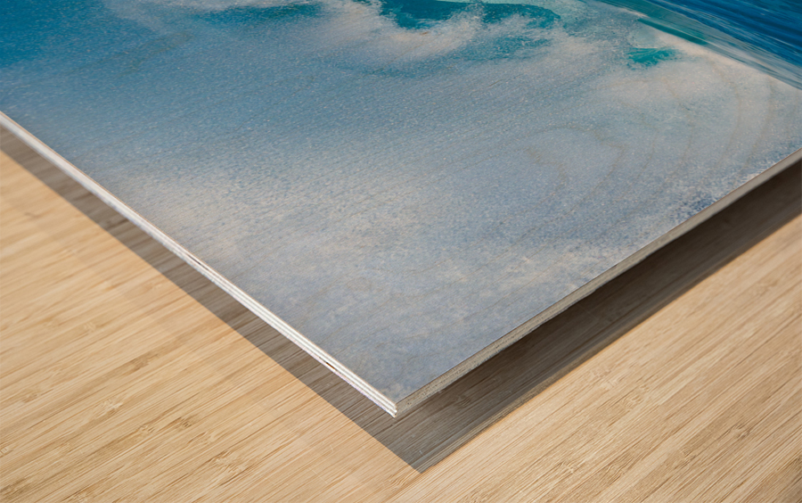 Powerful waves break at Lumahai Beach Kauai Wood print