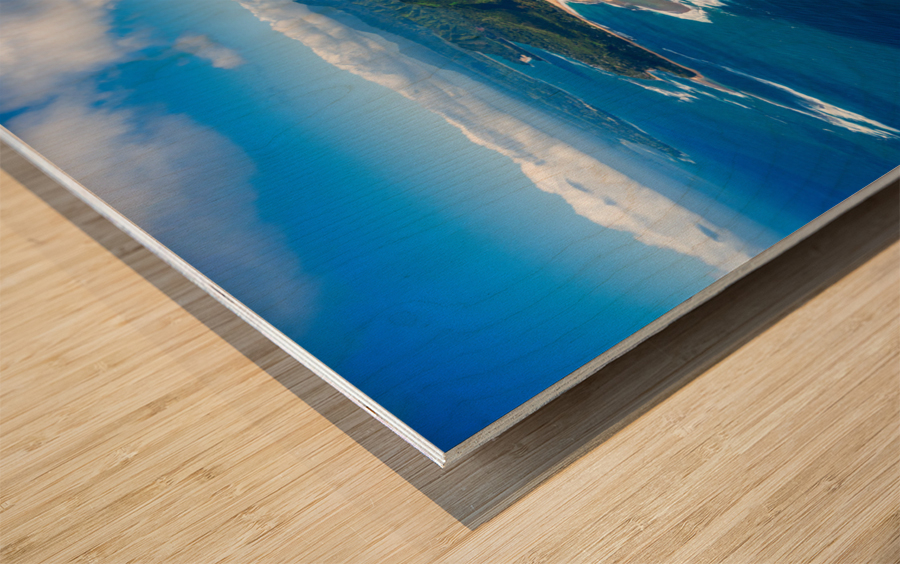 Garden Island of Kauai and Kee Beach Impression sur bois