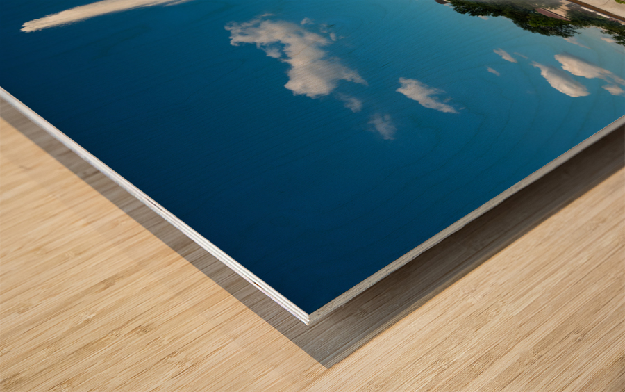 Point State Park Fountain in downtown Pittsburgh Impression sur bois