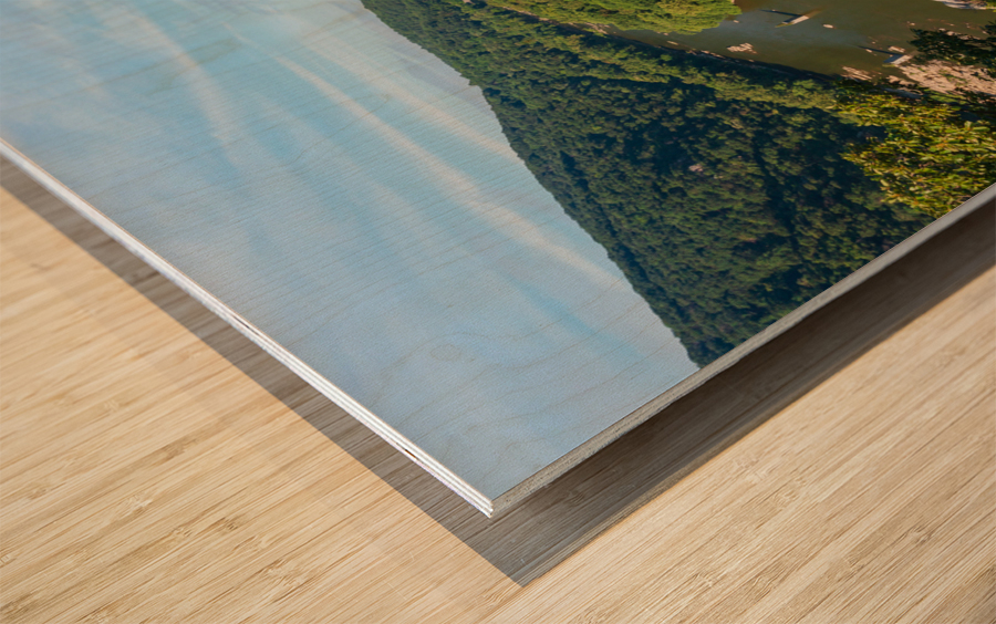 Harpers Ferry from Maryland Heights Wood print