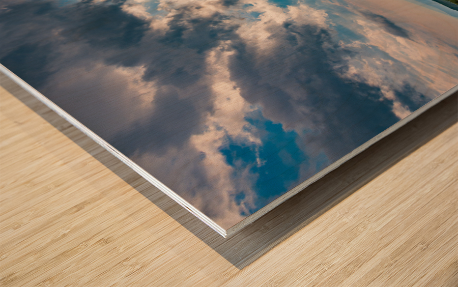 Storm over Blue Ridge Mountains Wood print