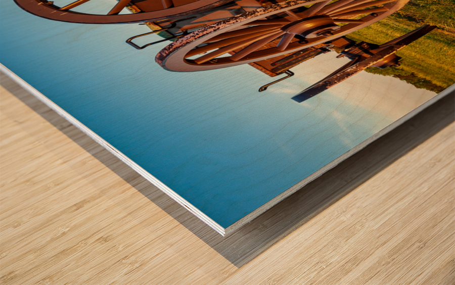 Cart on Manassas Battlefield Wood print