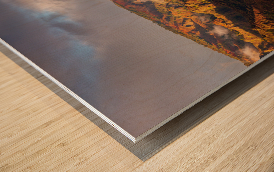 Dramatic rainbow over Waimea Canyon Wood print