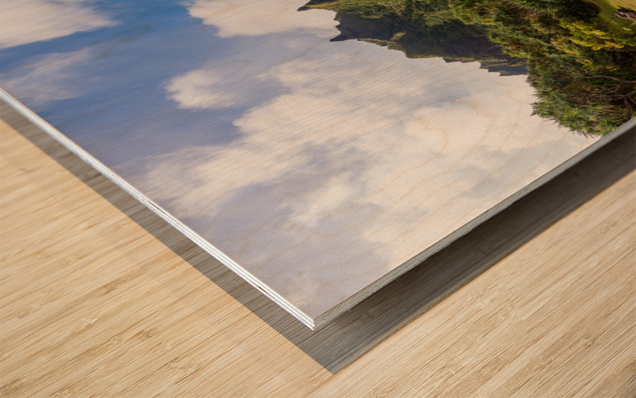 Jagged peaks above Lumahuli gardens Wood print