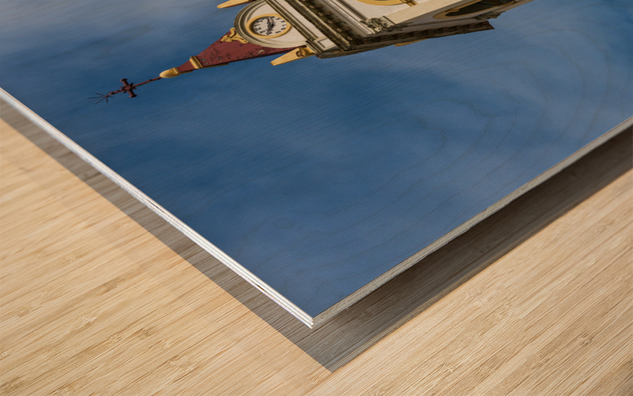 Punta Arenas cathedral church in main square in Chile Impression sur bois