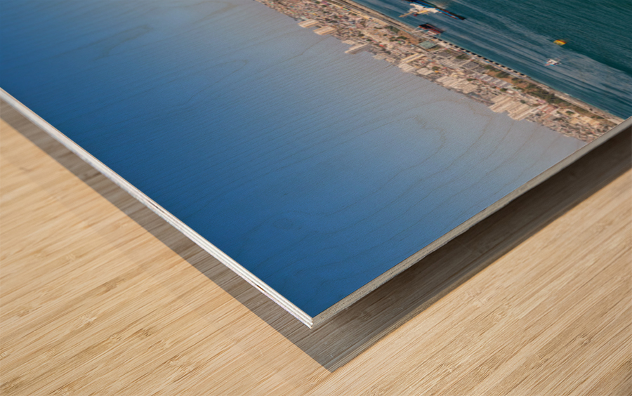 Panorama of Valparaiso harbor in Chile Wood print