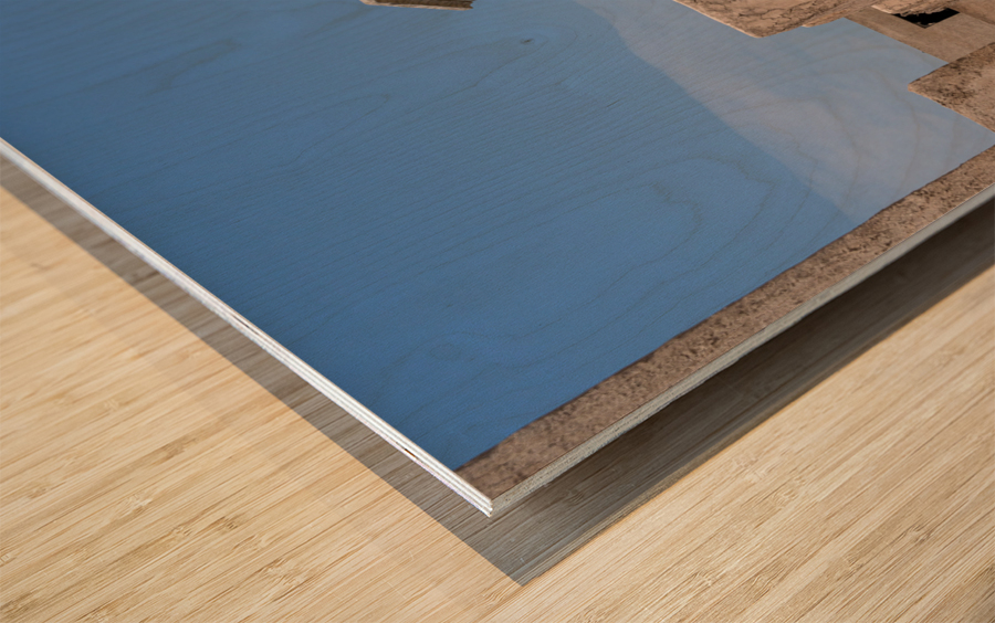 Narrow street in Al Shindagha district and museum in Dubai Wood print