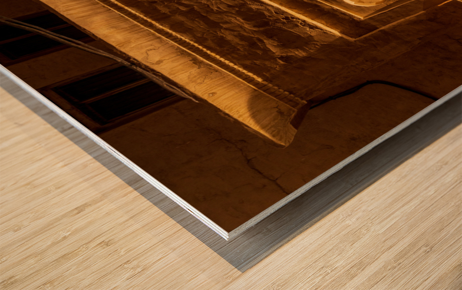 Old buildings and doorways in the Old City in Al Seef are illumi Wood print