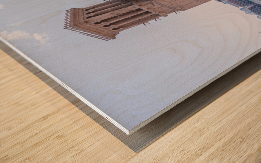 Traditional house in Al Shindagha district and museum in Dubai Wood print