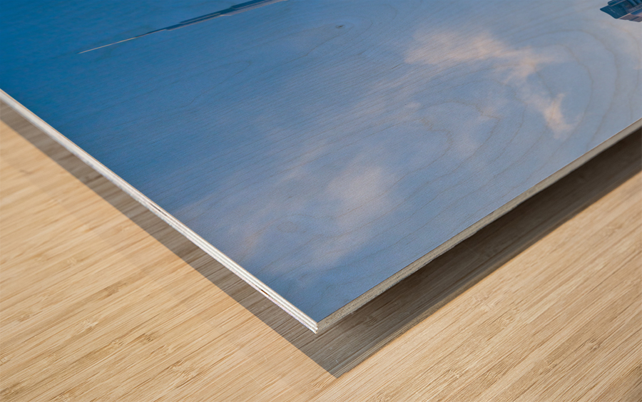 Offices and apartment towers of Dubai downtown business district Impression sur bois