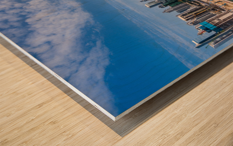 Offices and apartments of Dubai Business Bay with Downtown distr Impression sur bois