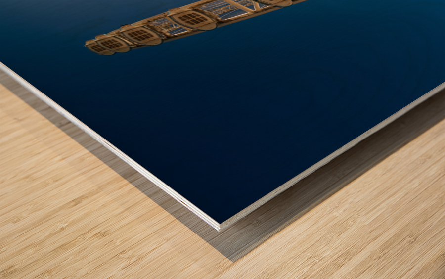 Fisheye view of Ain Dubai observation wheel on Bluewaters Island Impression sur bois