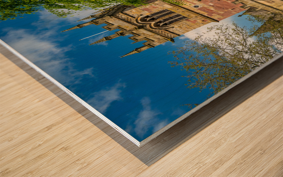 Parish church of St Marys in Ellesmere Shropshire Wood print