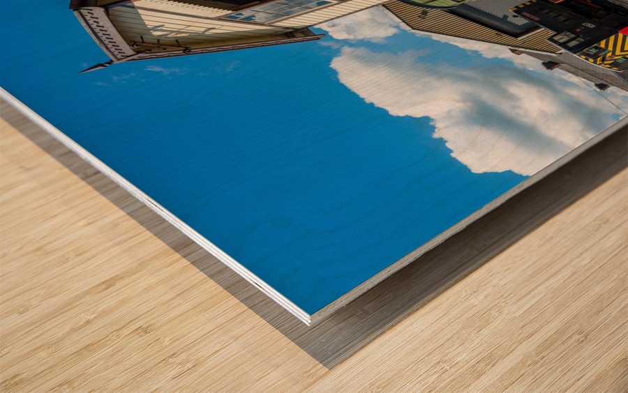 Oswestry South railway signal control box in Shropshire Wood print