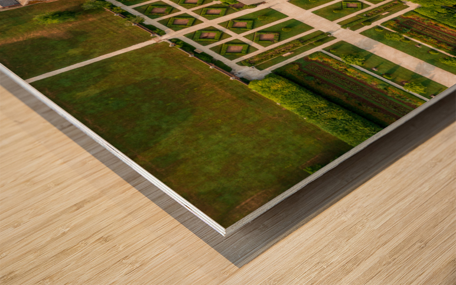 Top down view of Governors Palace in Williamsburg Virginia Wood print