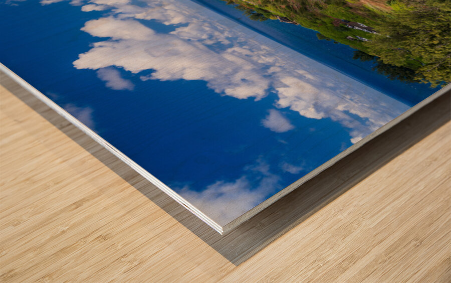 Kilauea lighthouse on headland against blue sky on Kauai Impression sur bois