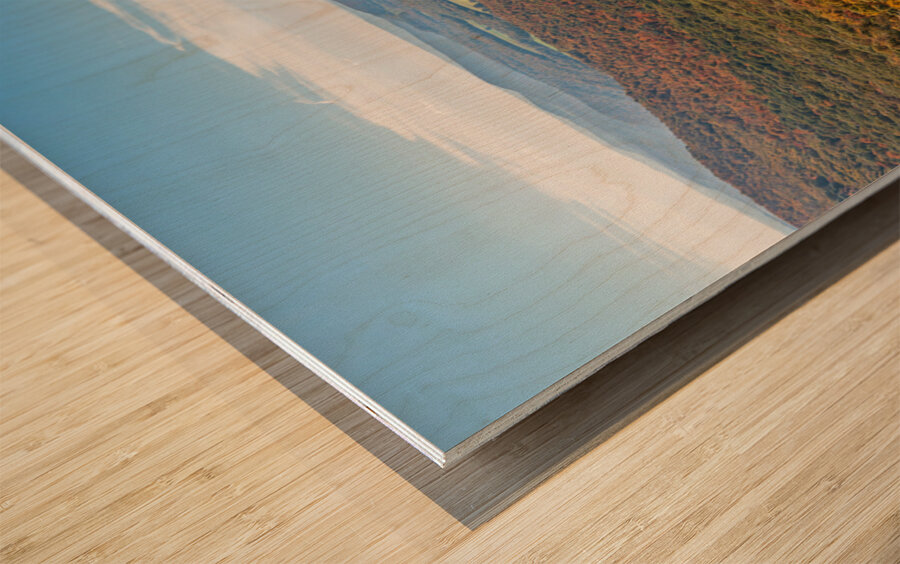 View of the fall colors of Pennsylvania to High Point Lake Wood print