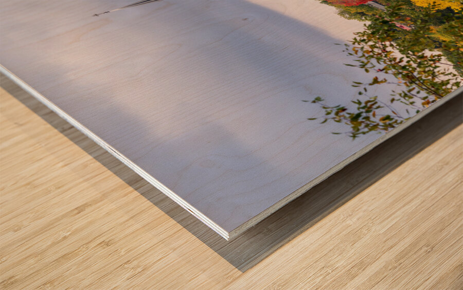 St John catholic church in Burlington in Iowa Wood print