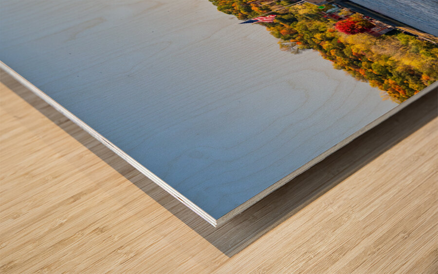 The small town of Louisiana MO on the banks of the Mississippi R Impression sur bois