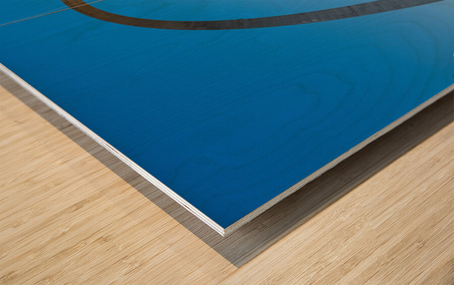 Dome of Old Courthouse in St Louis Missouri against Gateway arch Wood print