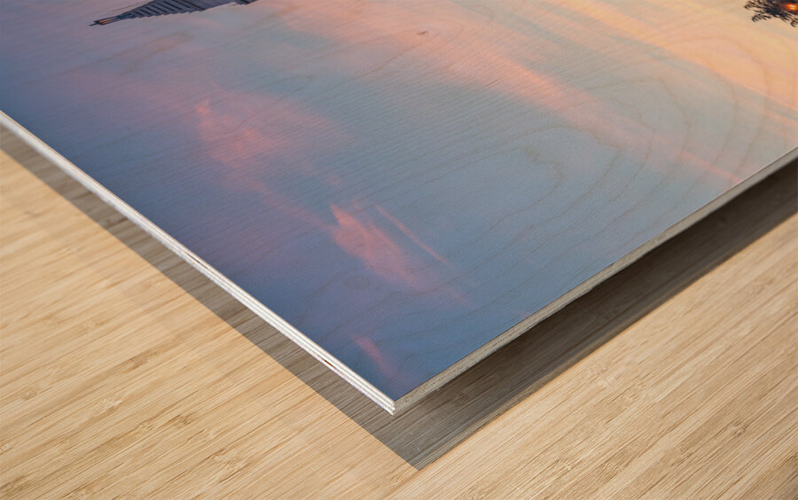 Sunset at the George Washington Masonic National Memorial in Ale Impression sur bois