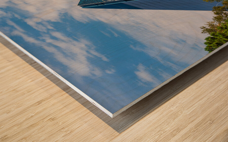 Great American Pyramid in Tennessee over Harbor Town Wood print