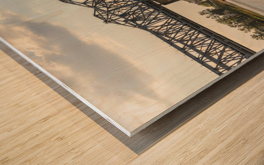 Paddle Steamer American Queen departs from Natchez Mississippi Wood print