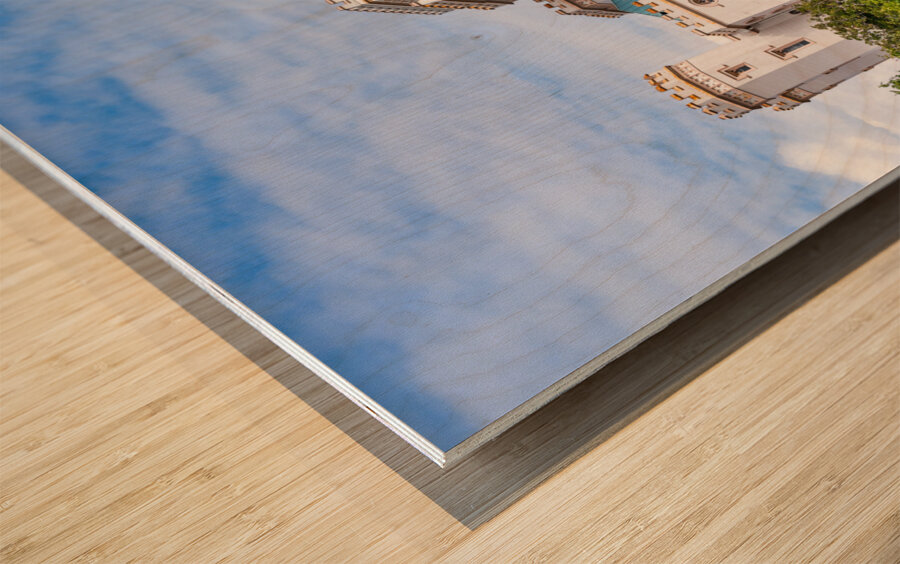 Castle in Baton Rouge or old capitol building in Louisiana Wood print