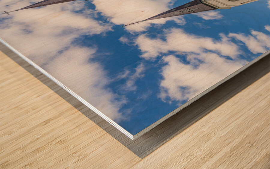 Facade of Cathedral Basilica of Saint Louis in New Orleans LA Wood print