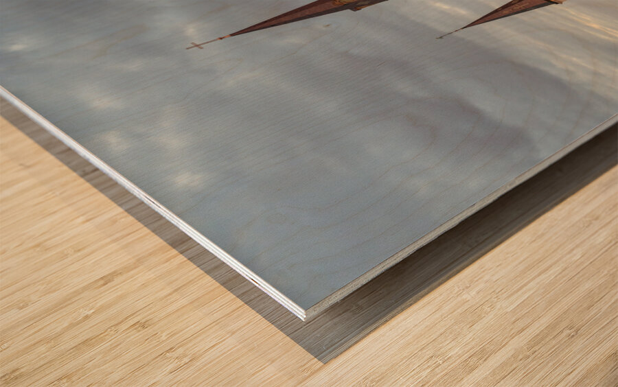 Sunrise on Cathedral Basilica of Saint Louis in New Orleans LA Wood print