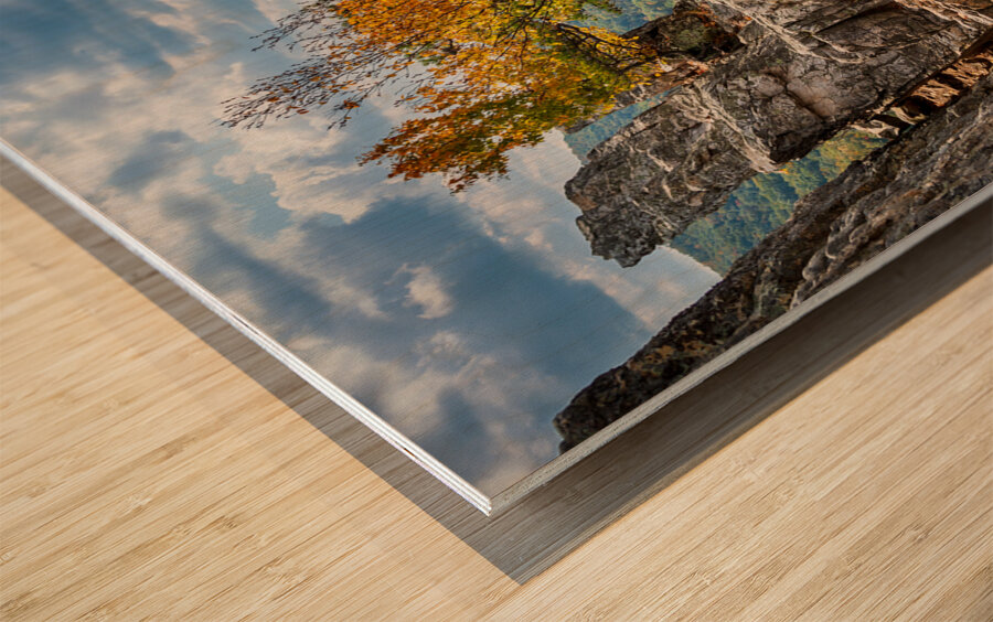 Seneca Rocks in West Virginia Wood print