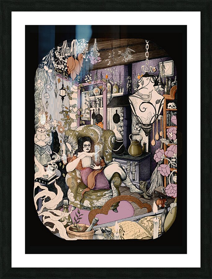 Bookworm Picture Frame print