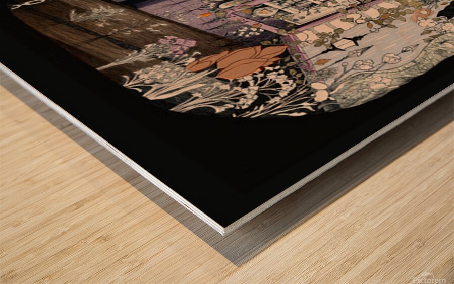 Bookworm Wood print
