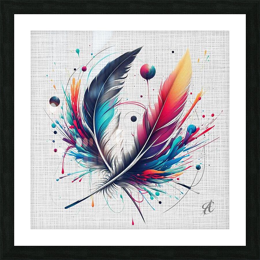 Feathers Picture Frame Printing