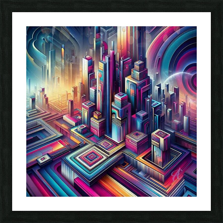 The city  Picture Frame print