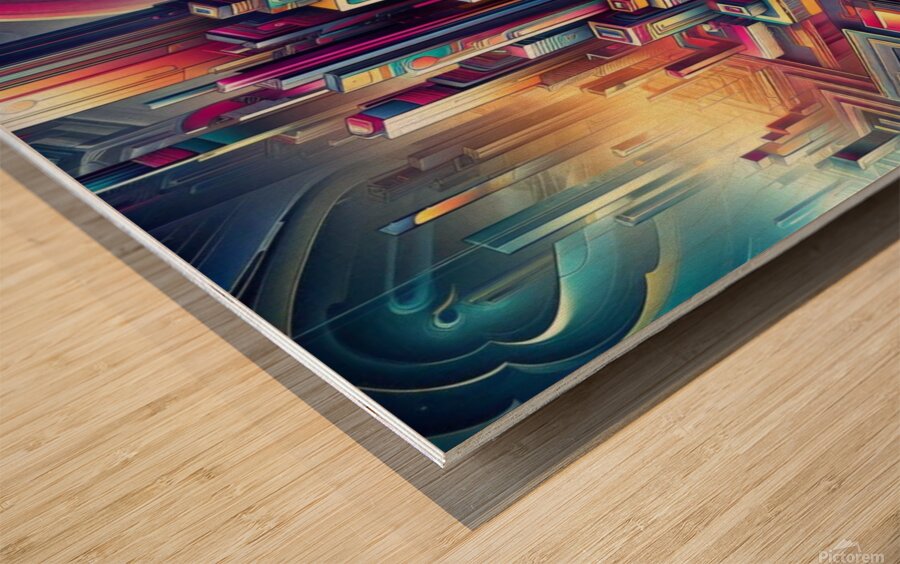 The city  Wood print