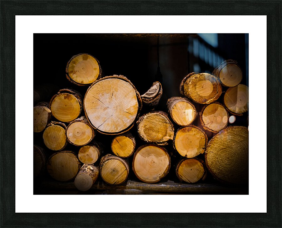 Stacked logs  Picture Frame print