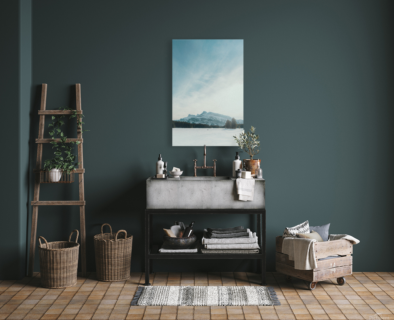 Lost in the Mountains Reproduction