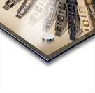 old cassettes arranged in an arc background Acrylic print