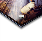 man with grinder in action Acrylic print