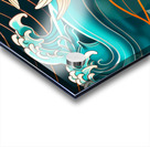 Traditional asian koi fish in waves illustration Acrylic print