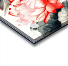 Elegant koi fish with lotus flowers panoramic art Acrylic print