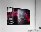Shattering light bulb background Acrylic Print
