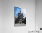 Five-storey pagoda of Daigo-ji Temple and monks  Acrylic Print