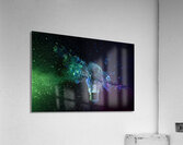 shattering bulb on black background Acrylic Print