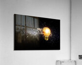 small light bulb exploding Acrylic Print