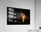 lit bulb hit by projectile  Acrylic Print