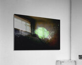 green light bulb shattering. Acrylic Print